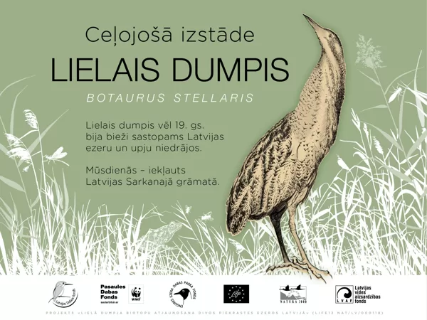 Ceļojošā izstāde "Lielā Dumpja biotopu atjaunošana divos piekrastes ezeros Latvijā"
